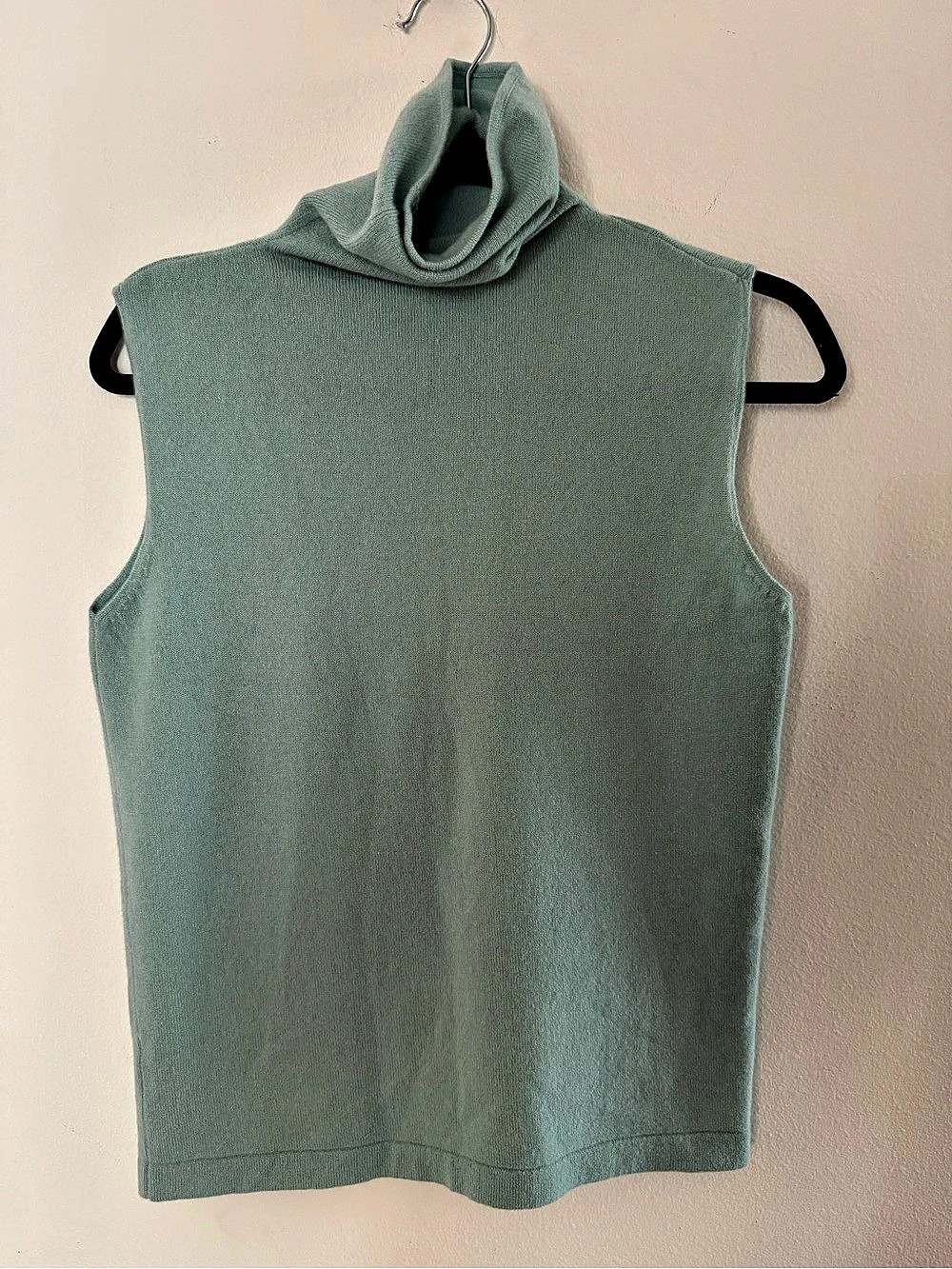 Ellen Tracy Linda Allard 100% Cashmere Sleeveless Turtleneck Sweater